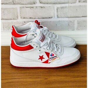 ⭐Converse Fastbreak Pro Mid Leather Sz 5.5 Men's Shoes Sneaker White Red A10200C